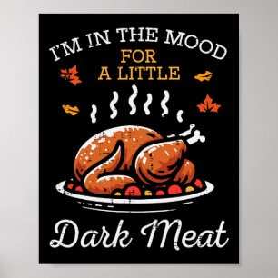 Póster Estado de ánimo de Acción de Gracias Carne Oscura