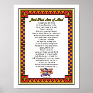 Póster Estado de ánimo de los alimentos basura