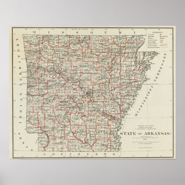 Póster Estado de Arkansas (Frente)