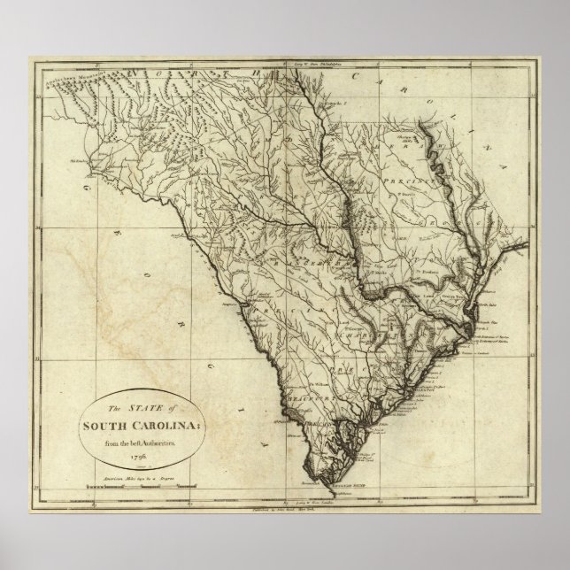 Póster Estado de Carolina del Sur (Frente)