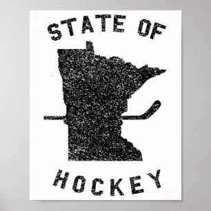 Póster Estado De Hockey Minnesota