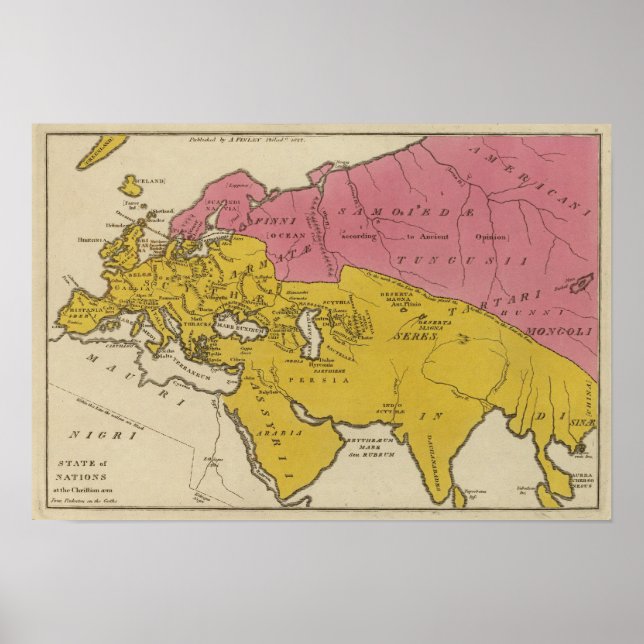 Póster Estado de las Naciones en la zona cristiana (Frente)