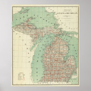 Póster Estado de Michigan