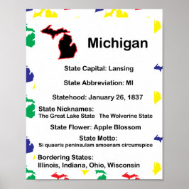 Póster Estado de Michigan
