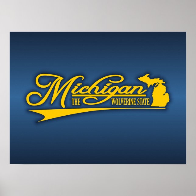Póster Estado de Minas de Michigan (Frente)