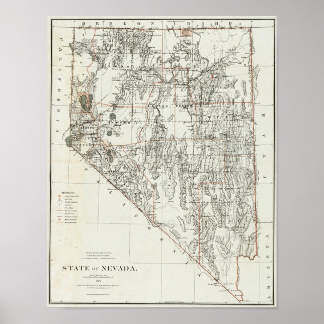 Póster Estado De Nevada (Frente)