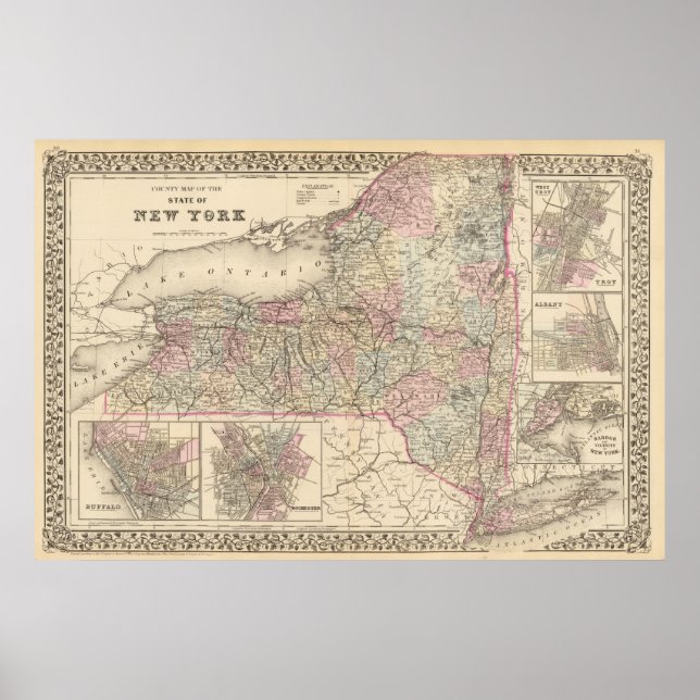 Póster Estado de Nueva York (Frente)