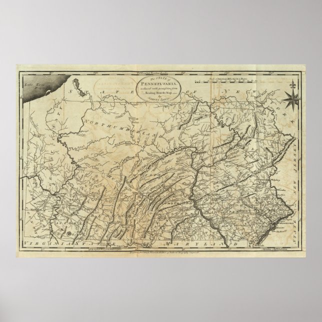 Póster Estado de Pensilvania (Frente)