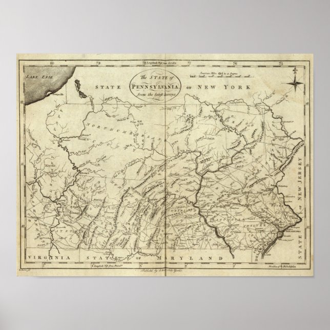 Póster Estado de Pensilvania (Frente)