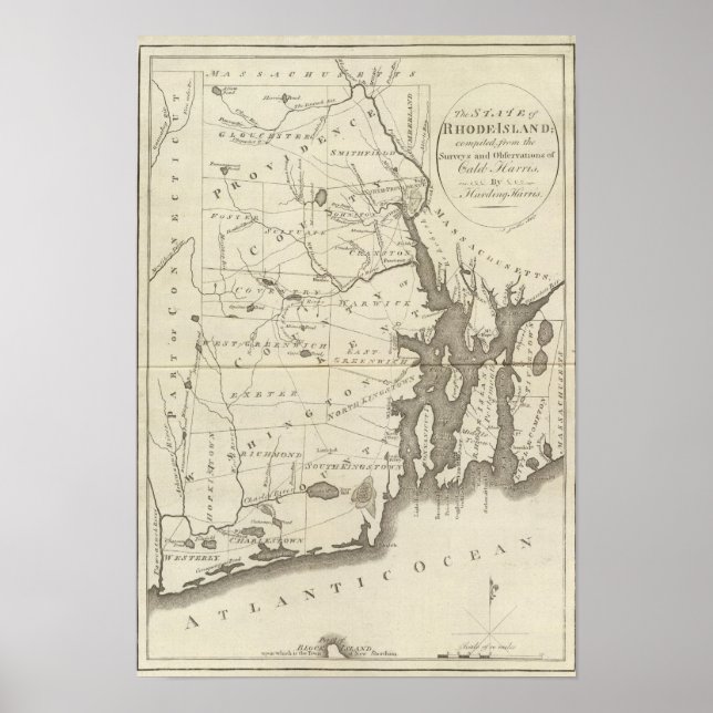 Póster Estado de Rhode Island (Frente)