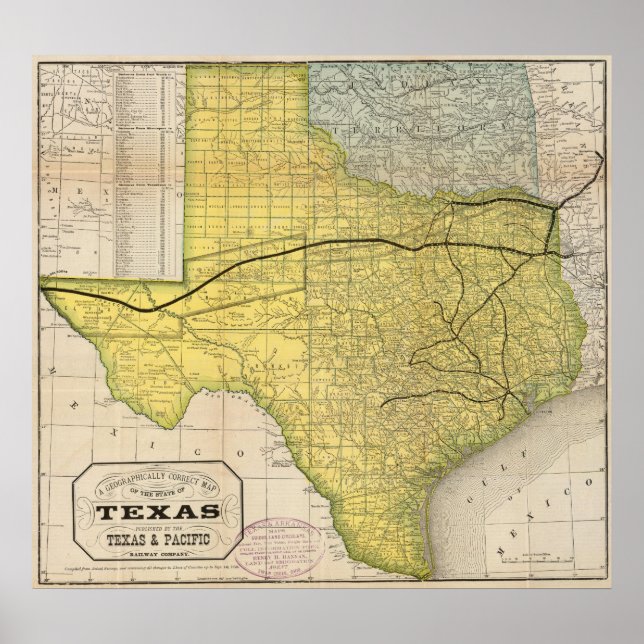 Póster Estado de Texas 2 (Frente)