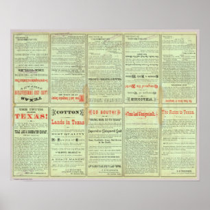 Póster Estado de Verso de Texas