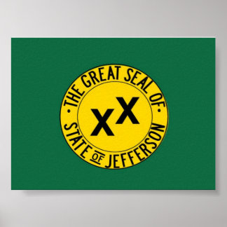 Póster Estado del poster de la Bandera de Jefferson