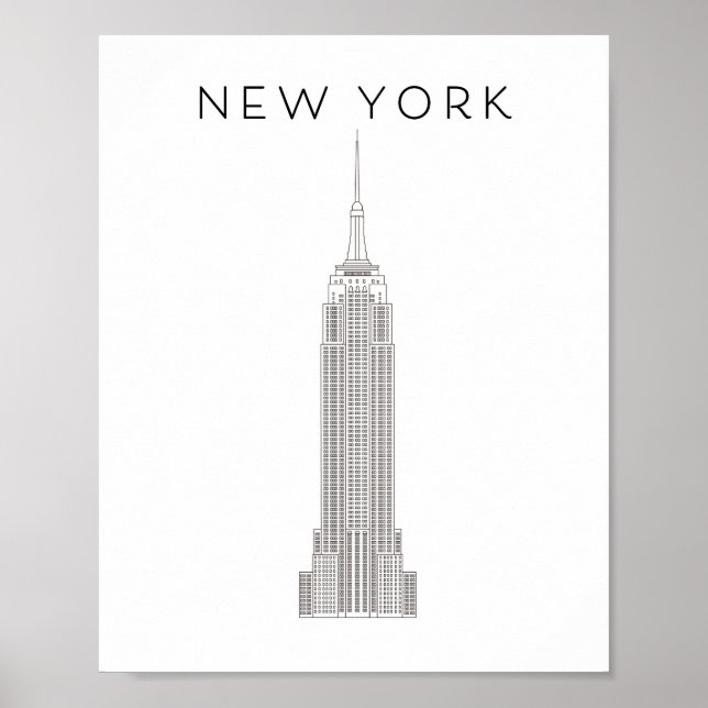 PÓSTER ESTADO EMPIRE DE NUEVA YORK (Frente)