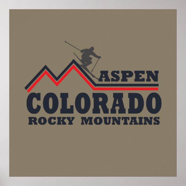 Póster estado montañés de colorado (Frente)