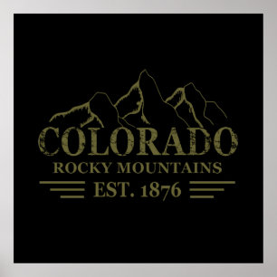 Póster estado montañés de colorado