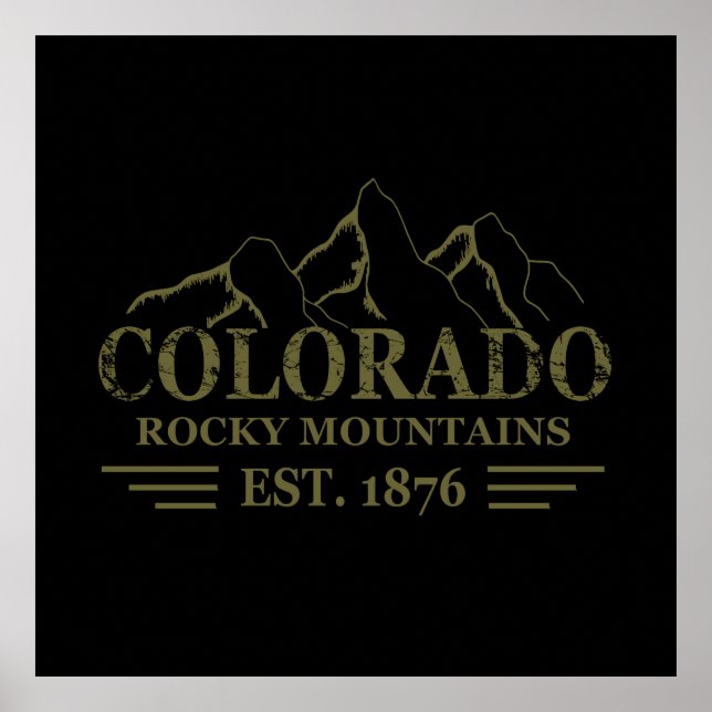 Póster estado montañés de colorado (Frente)