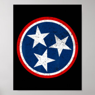 Póster Estado Voluntario de Tennessee - Tristar Fla