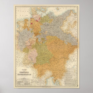 Póster Estados de la Confederación Alemana Fallecida