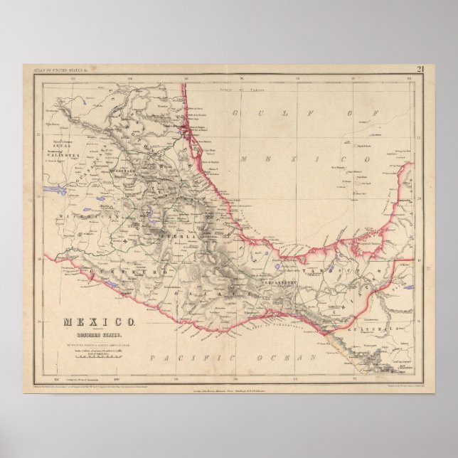 Póster Estados del Sur de México (Frente)
