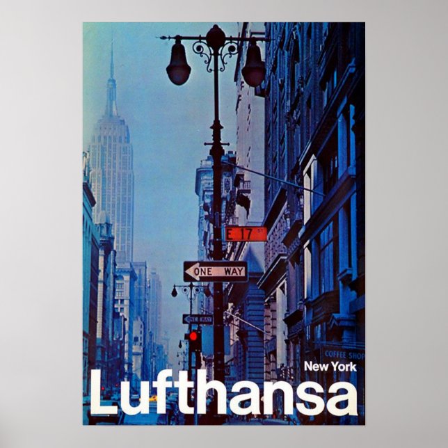 Póster Estados Unidos: 1969/heute Nueva York - Lufthansa  (Frente)