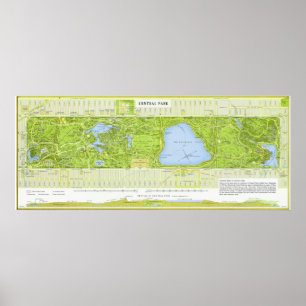 Póster Estados Unidos: 1994/hoy NYC - Central PARK mapa d