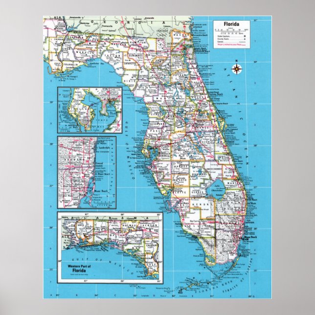 Póster Estados Unidos: 2015/heute Florida - Detaillierte  (Frente)