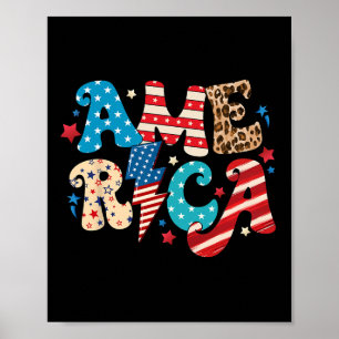 Póster Estados Unidos 4 De Julio Día De La Independencia