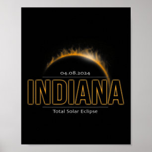 Póster Estados Unidos Abril 2024 Camino De Eclipse Solar