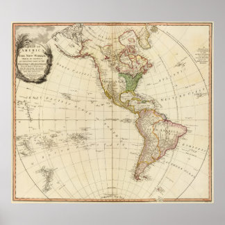 Póster Estados Unidos - Asentamientos de tribus indias