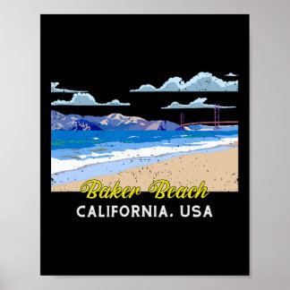 Póster Estados Unidos California Baker Beach