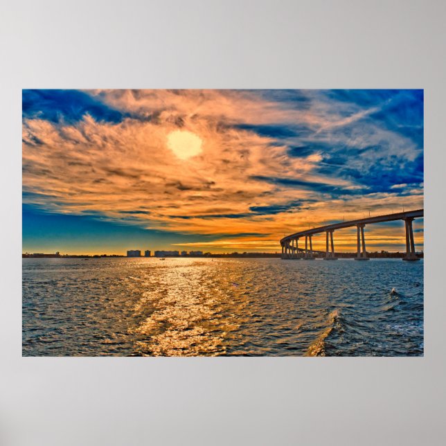 Póster Estados Unidos, California, Puente de la Bahía de  (Frente)