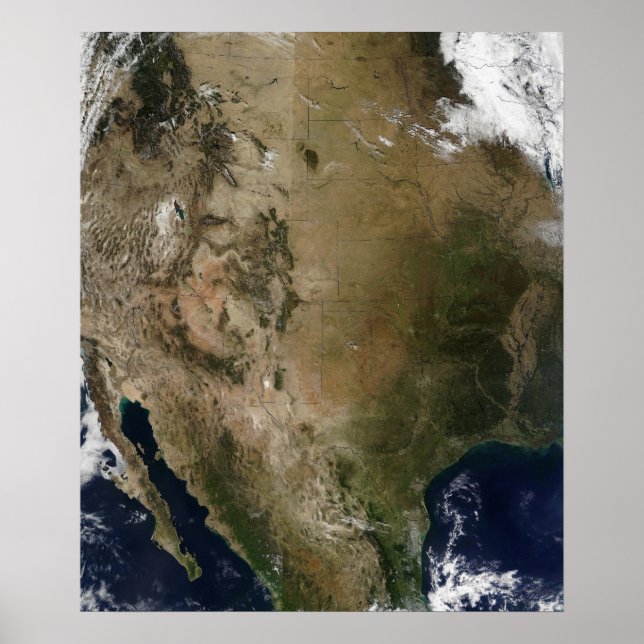 Póster Estados Unidos central y occidental (Frente)