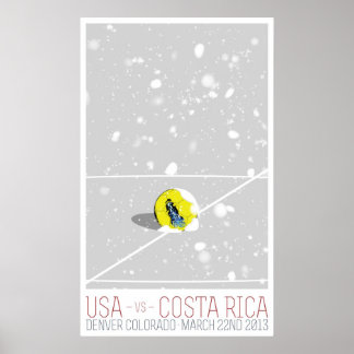 Póster Estados Unidos contra Costa Rica