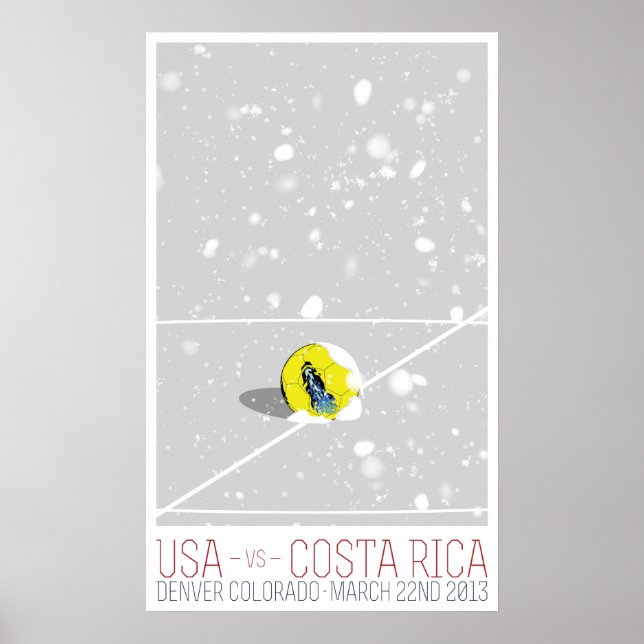Póster Estados Unidos contra Costa Rica (Frente)