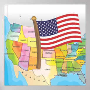 Póster Estados Unidos De América