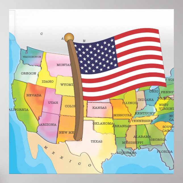 Póster Estados Unidos De América (Frente)