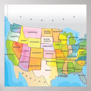 Póster Estados Unidos De América