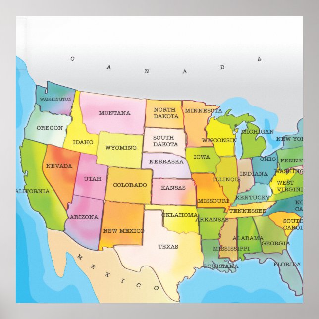 Póster Estados Unidos De América (Frente)