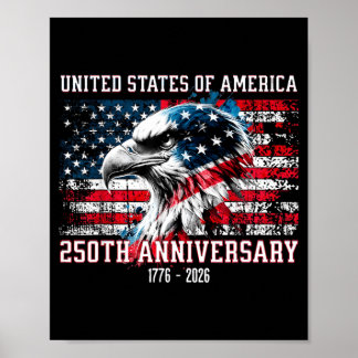 Póster Estados Unidos de América 1776 250º Aniversario