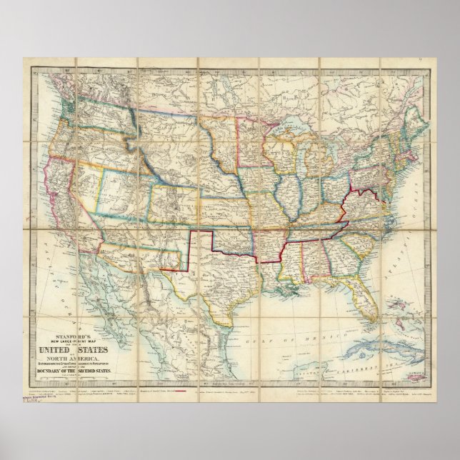Póster Estados Unidos De América Del Norte (Frente)