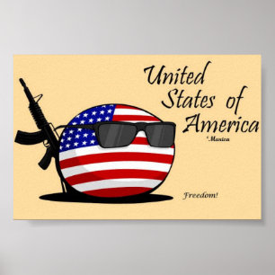 Póster Estados Unidos de América (Estados Unidos de Améri