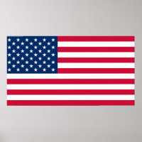 Estados Unidos de América Poster de la Bandera de 