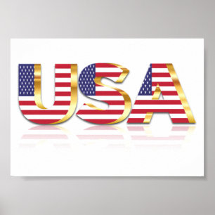 Póster Estados Unidos de América Poster de la Bandera de