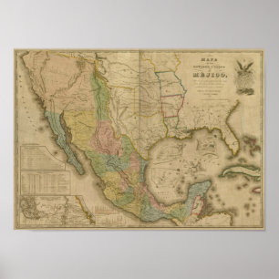 Póster Estados Unidos de Mejico (y Tejas y los Estado Uni
