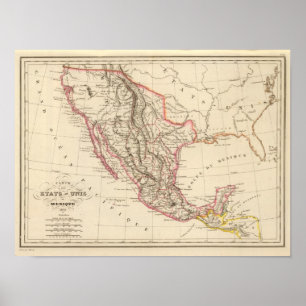 Póster Estados Unidos de México, 1835
