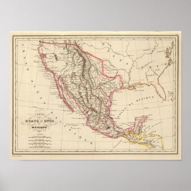 Póster Estados Unidos de México, 1835 (Frente)