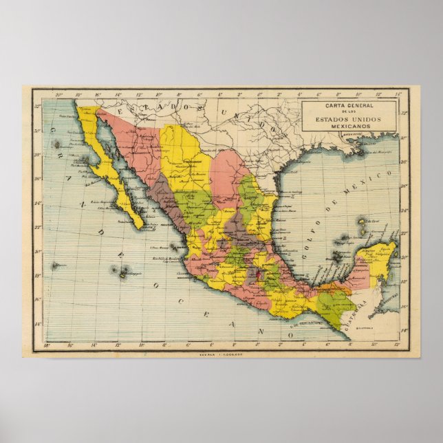 Póster Estados Unidos de México 2 (Frente)