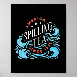 Póster Estados Unidos derramó el té desde 1773 - Divertid