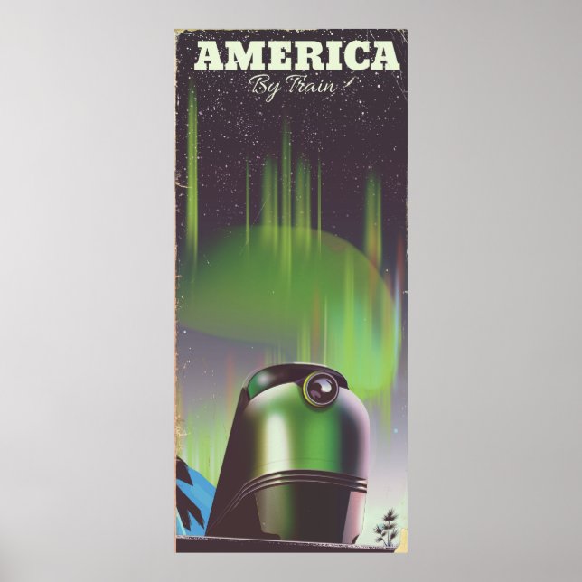 Póster Estados Unidos en tren (Frente)